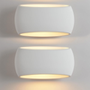 Indoor Wall Sconce Lights with White Oval Plaster Shade Fitting-Length 38CM