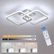 50W Dimmable LED Ceiling Light with Remote Control – Modern Pendant Lamp for Living Room – 60cm, Adjustable Brightness & Color Temperature
