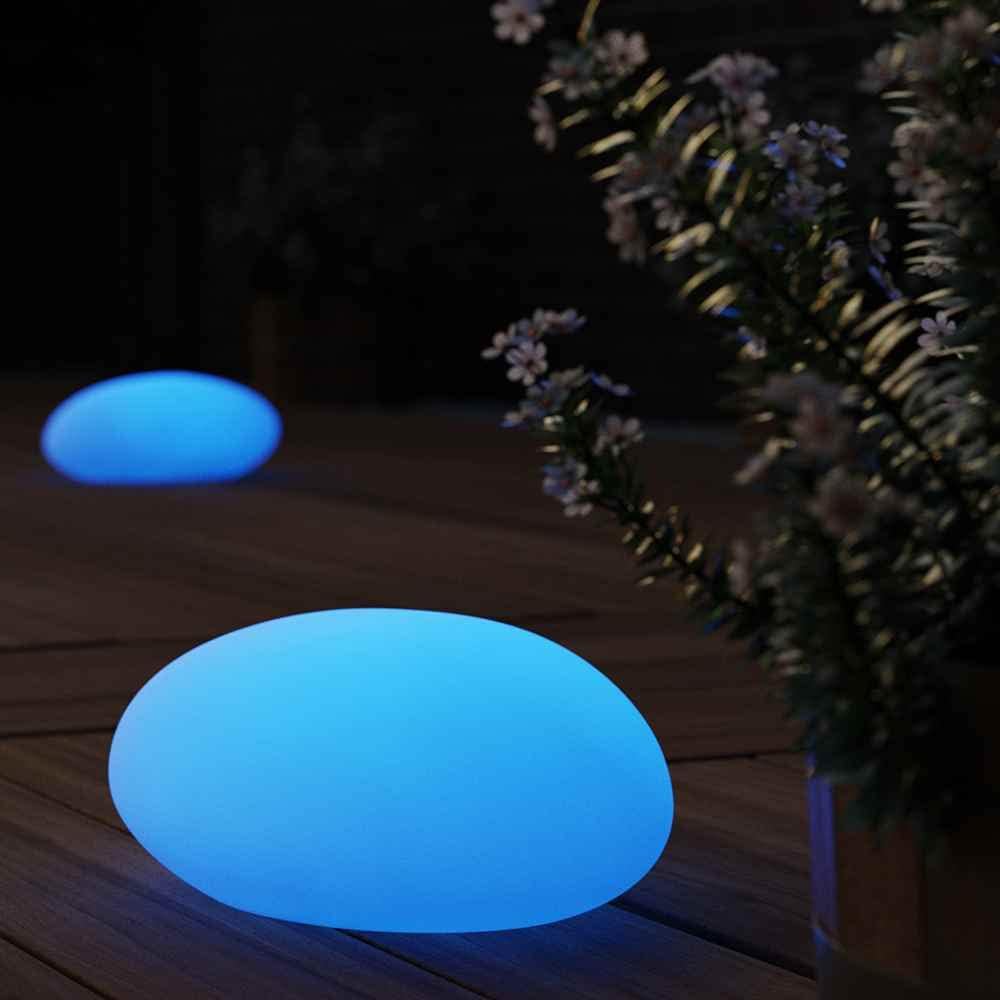 Solar Glow Stone Outdoor Colour Changing Mood Light – 30cm