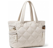 Large Puffer Tote Bag for Women – Lightweight Fluffy Shoulder Handbag