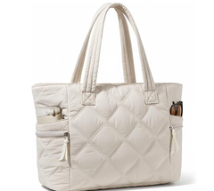 Large Puffer Tote Bag for Women – Lightweight Fluffy Shoulder Handbag