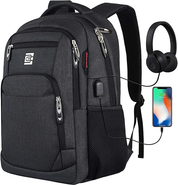 Laptop Backpack – Anti-Theft Business Rucksack with USB & Headphone Port, Travel Bag