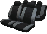 ‘Merton’ Black & Grey Universal Car Seat Cover Set – Airbag Safe, Machine Washable, Elastic Fit