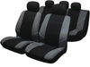 ‘Merton’ Black & Grey Universal Car Seat Cover Set – Airbag Safe, Machine Washable, Elastic Fit