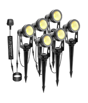 18 W Mains Powered Garden Spotlights – 6 Warm-White LEDs
