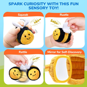 JoyCat Baby Beehive Toy with 5 Sensory Bees – Montessori Gift for Babies 6-12M & Toddlers