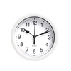 Small Round Modern Wall Clock, Easy Read Large Numbers, Silent Design, White