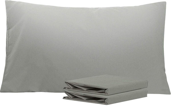 NTBAY 2-Pack Pillowcases 50x90cm – Soft Microfiber, Wrinkle & Fade Resistant, Grey