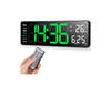 13-Inch LED Digital Wall Clock, Large Display, Adjustable Brightness, Remote