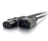 2M Computer Power Extension Cable IEC C13 to C14 – 18 AWG Kettle Lead, Black