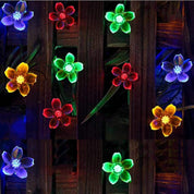 Solar Blossom String Lights – 50 LEDs, Multicolor, 23ft