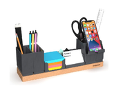 Adjustable Desk Organiser Caddy – Office Supplies Holder with Phone & Pen Storage