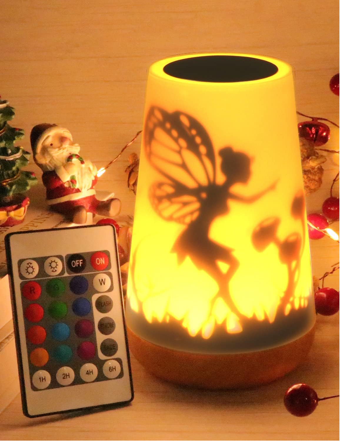 Mostof 16-Color Rechargeable Fairy Night Light with Timer – Touch & Remote Controlled LED Lamp for Home, Bedroom, and Kids