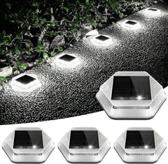 Solar Deck Lights 4 Pack – Outdoor Waterproof Ground Pathway