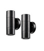 2-Pack Outdoor Wall Lights, Black GU10 Max 7W Downlights, IP44 Waterproof, Mains Powered for Patio, Garden, Balcony, Porch, Garage