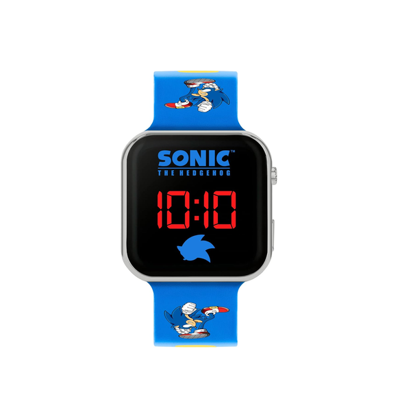 Hedgehog Blue LED Digital Watch with Printed Silicone Strap for Kids