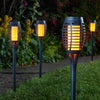 Outdoor Solar Flame Lights - Waterproof Garden Torch Pathway Lighting