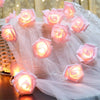 Romantic Pink Rose Fairy Lights – 20 LED Battery