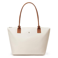 Large Foldable Waterproof Nylon Tote Bag for Women with Zipper & Top Handles