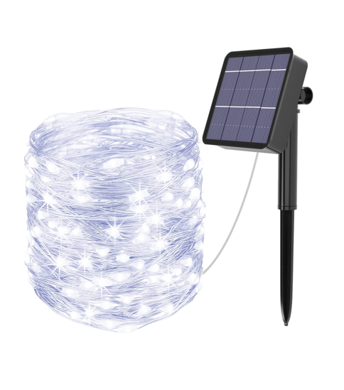 Cool White Solar Fairy Lights
