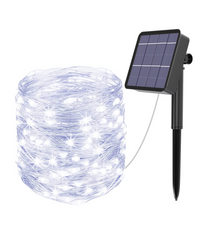 24m 200 LED Cool White Waterproof Solar Fairy Lights - Perfect for Outdoor Decor