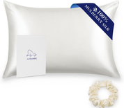 Mulberry Silk Pillowcase – 100% Natural Silk, Hypoallergenic, 50x75cm, Ivory White