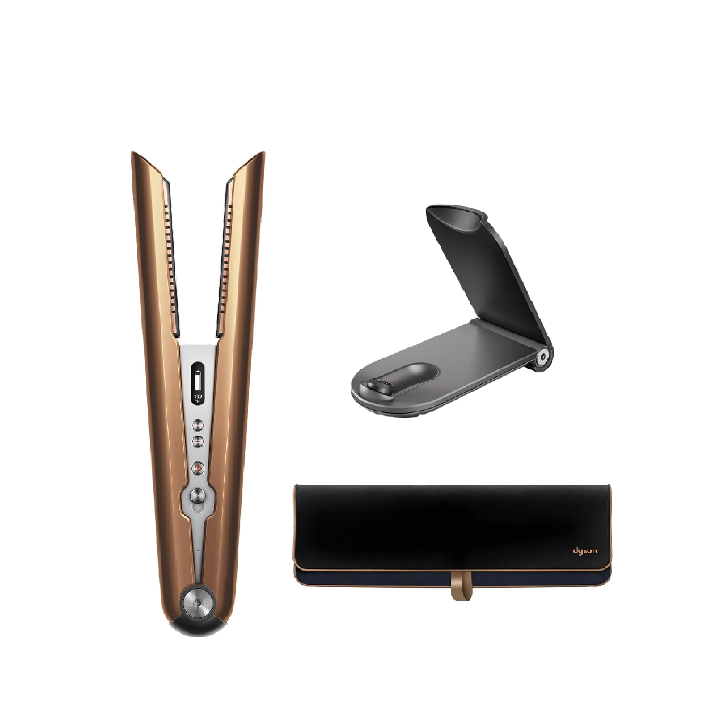 Premium Hair Straightener – Bright Copper/Nickel Finish, Smooth Styling Flat Iron for Sleek, Shiny Hair