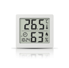 Digital Thermo-Hygrometer with Clock, Temperature & Humidity Monitor (White)