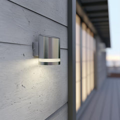 Truro Solar Outdoor Wall Light – Stainless Steel Downlighter