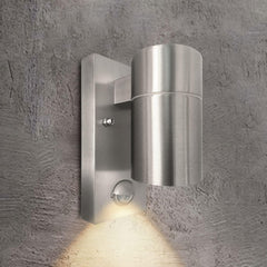 Outdoor Wall Light with PIR Motion Sensor, GU10 Base, IP44