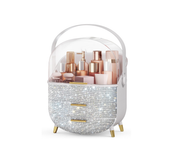 Large Multifunctional Makeup Organizer with Drawers – Dustproof Cosmetic Storage Box