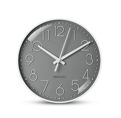 8-Inch Silent Non-Ticking Modern Wall Clock, Battery Operated Quartz Round Clock for Kitchen, Office, Bedroom, Living Room