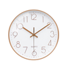 Rose Gold & White 10-Inch Silent Wall Clock, Modern Decorative Design for Home