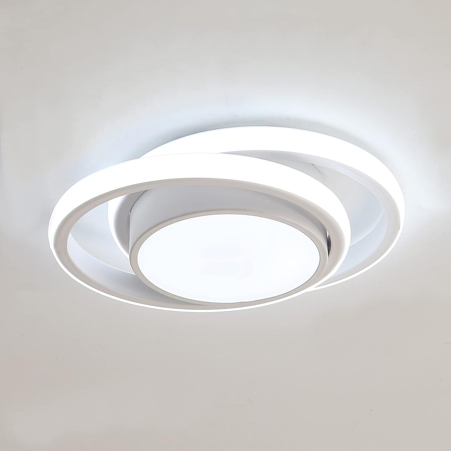 LED Ceiling Lights, 32W 2350LM Lighting Fixture, Dia 28cm Round Modern Design Ceiling Lighting, Cold White 6500K