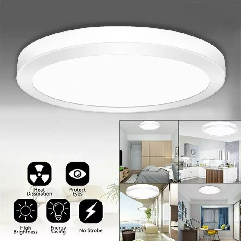 LED Round Ceiling Light – 10W-24W, Cool White