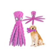 Squeaky Octopus Dog Toy, No-Stuffing Crinkle Chew Toy for Medium & Large Dogs