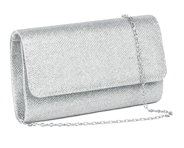 Elegant Glitter Envelope Clutch Bag with Chain Strap – Evening Party Handbag