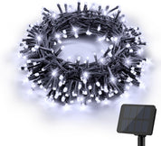 5M 50 LED Solar String Lights – Cool White, 8 Modes, Waterproof