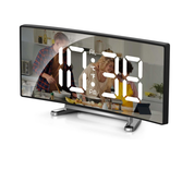 Digital LED Alarm Clock with Temperature, Snooze & USB Power Option (Black)