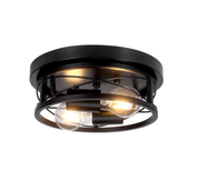 Round Black Ceiling Light, 2-Way Ceiling Lights with E27 Flush Light Fittings Ceilings, Ceiling Lighting for Chandeliers Ceiling Light, Ceiling Lights Living Room