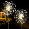 Solar Firework Lights - 120 LED Decorative Outdoor Garden Lights, DIY Landscape Lighting(pack of 2)