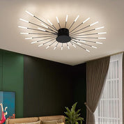 Modern 28-Head LED Ceiling Light, Flower Design Fixture