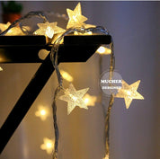 Warm White Star Fairy String Lights – 6M, 40 LEDs