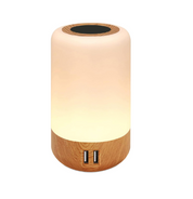 Touch RGB Bedside Lamp with 4 USB Charging Ports