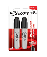 Permanent Markers – Fine Point Black Ink Pens for Writing & Drawing, 2 Pack