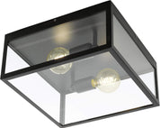 Eglo Charterhouse Black Steel Ceiling Light – Industrial E27 Pendant Lamp