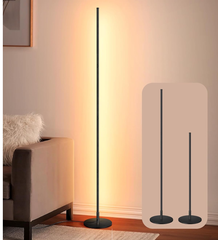 Minimalist LED Floor Lamp 146cm – Stepless Dimmable Tall Light with Foot Switch