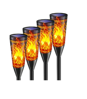 Solar Torch Lights – 6 Pack, Flickering Flame & Steady Modes, Waterproof Outdoor Garden Lights