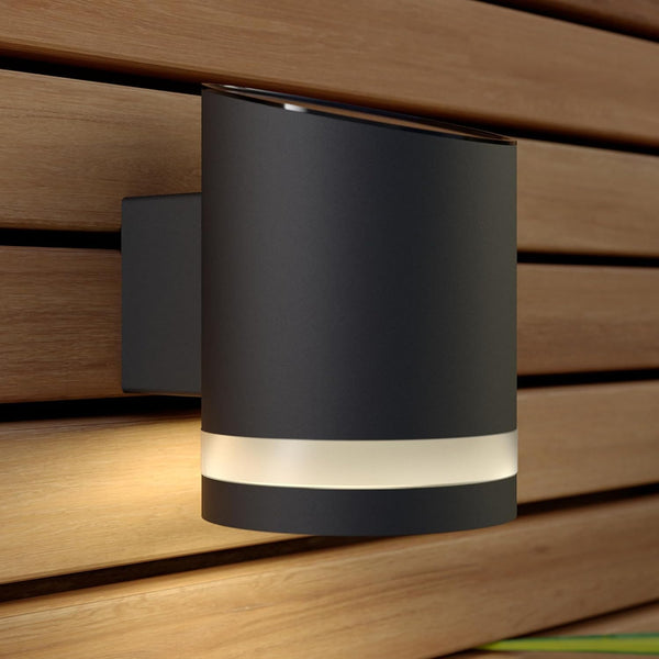 SolarCentre Truro Anthracite Grey Solar Powered Outdoor Wall Light