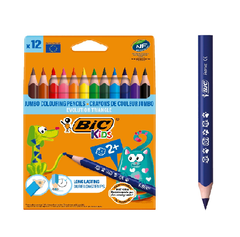 Kids Evolution Triangular Colouring Pencils – 12 Pack, Break-Resistant, Easy Grip